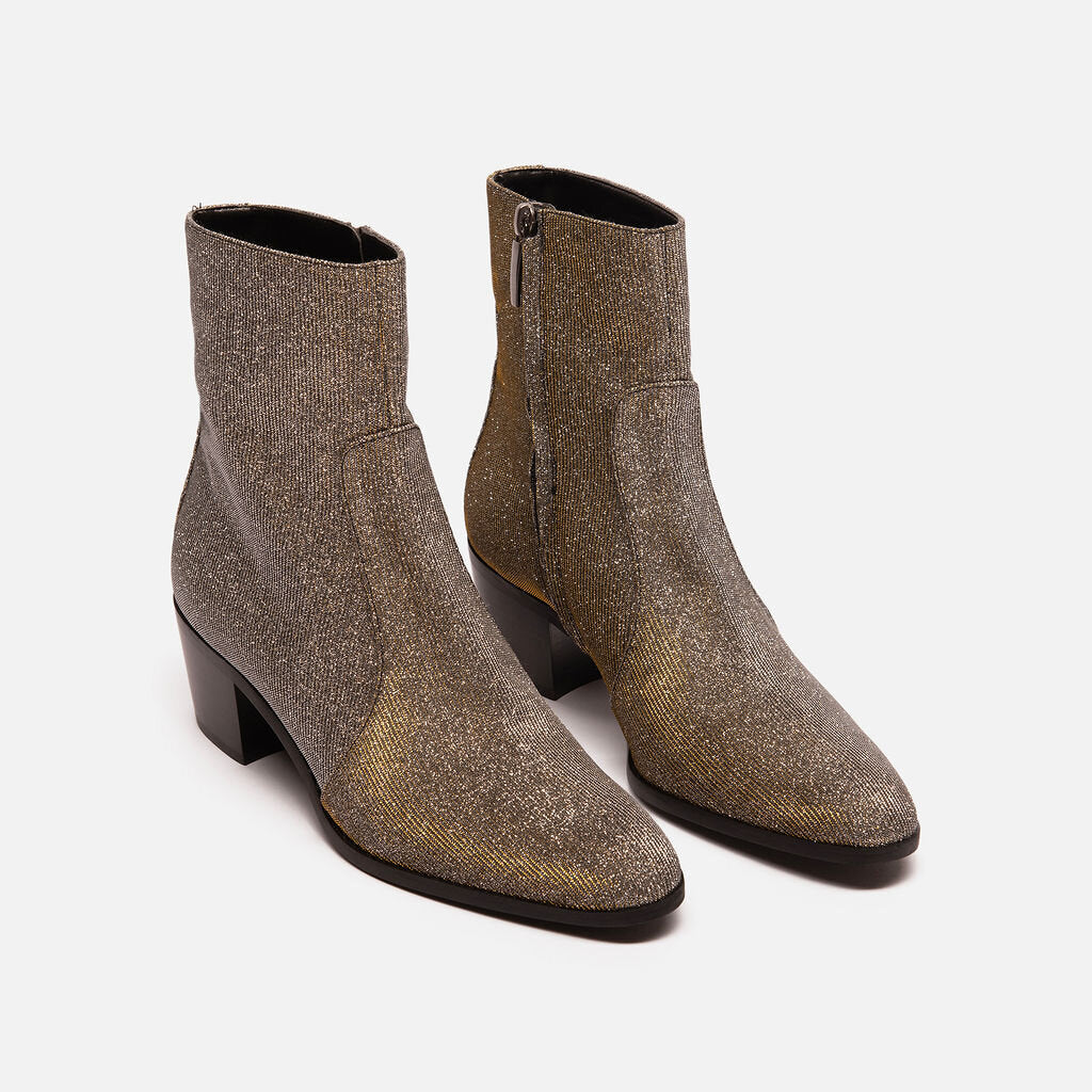 Aera Silver Metallic Ankle Boot