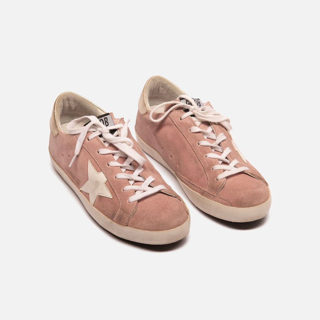 Golden Goose Pink Suede Super Star Low Top
