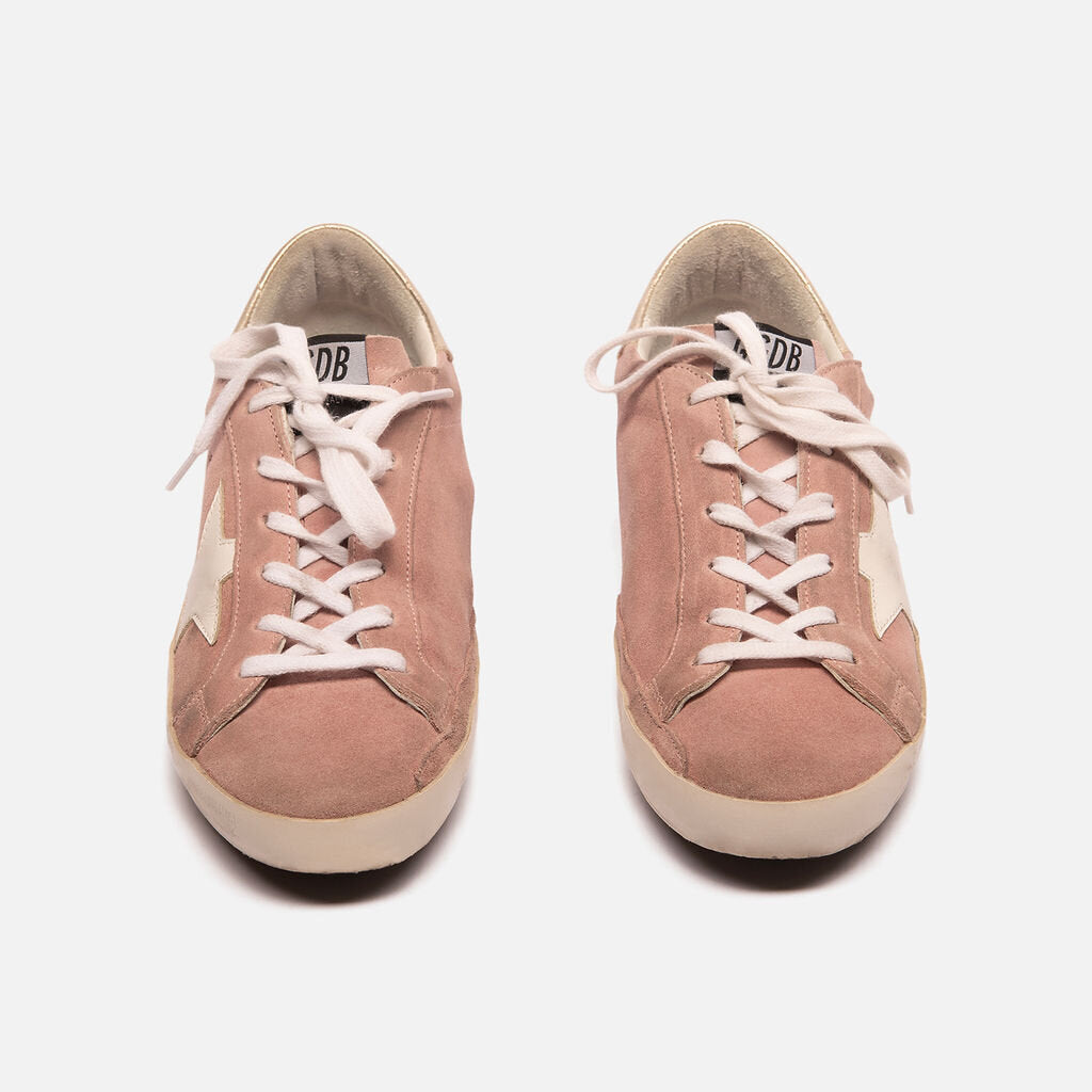 Golden Goose Pink Suede Super Star Low Top