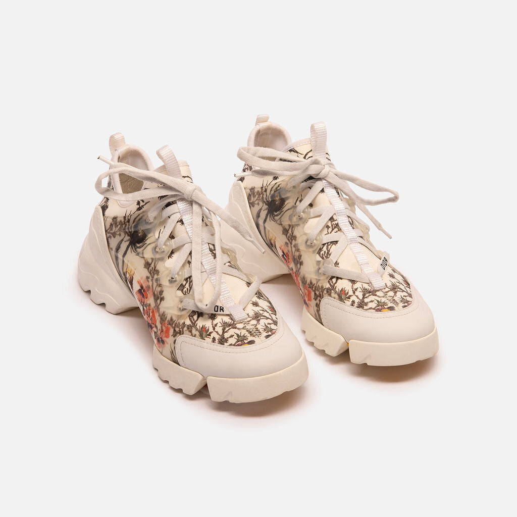 Dior Cream Floral D Connect Sneaker