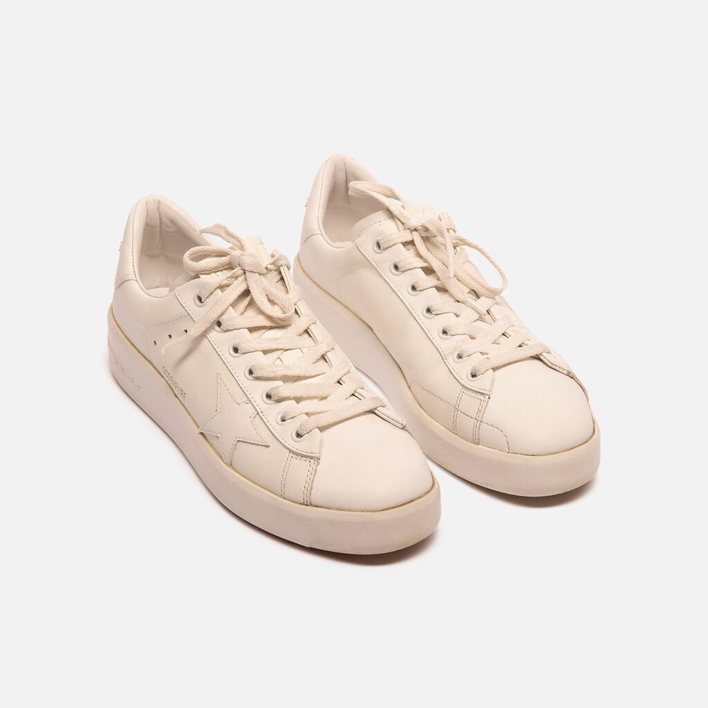Golden Goose White Leather Purestar Sneaker