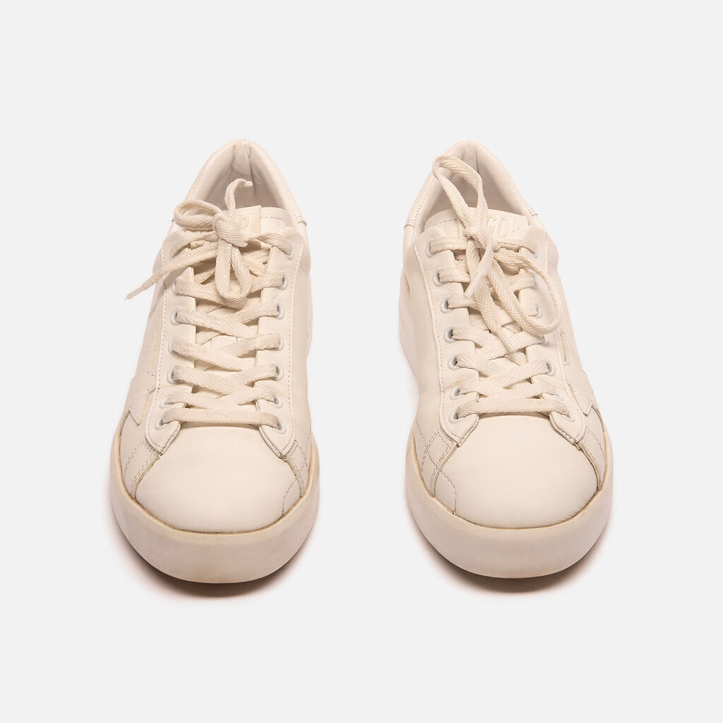 Golden Goose White Leather Purestar Sneaker