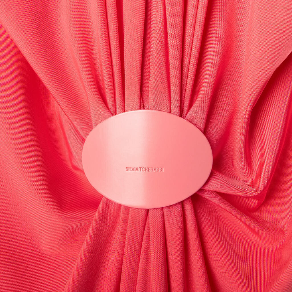 Silvia Tcherassi Pink Poly Halter Dress