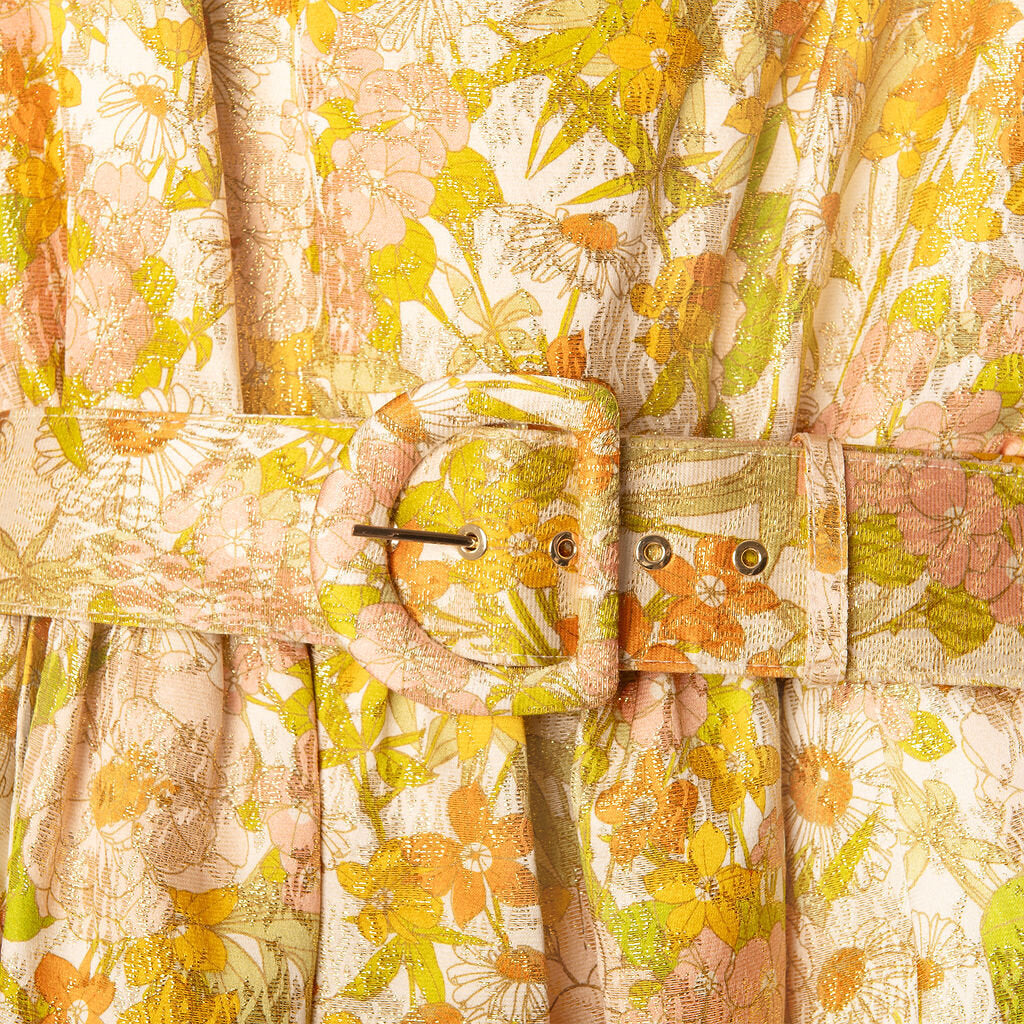Zimmermann Multicolor Metallic Floral Mini Dress