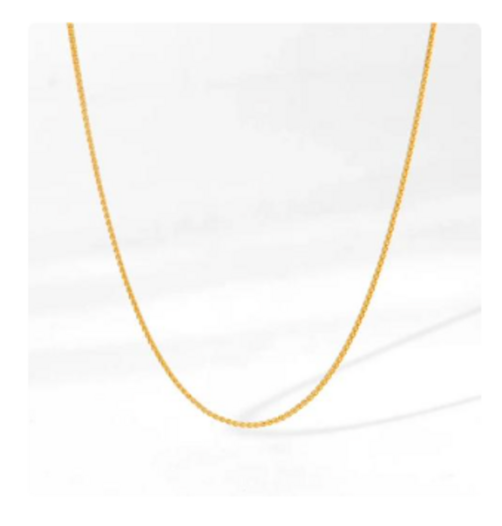 THE ETERNITY WHEAT CHAIN W. Baguette Spacer Charm YG