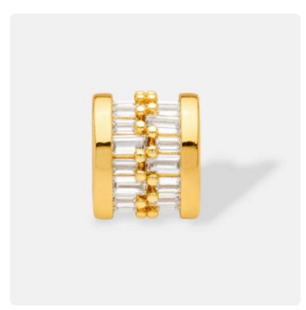 THE ETERNITY WHEAT CHAIN W. Baguette Spacer Charm YG