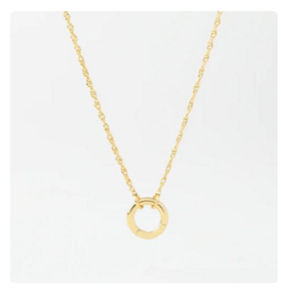 DAINTY ROPE CATCHER NECKLACE & QUILTED HANDBAG CHARM YG