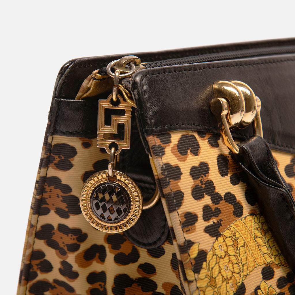 Versace Barouque Vintage Leopard Print Bag