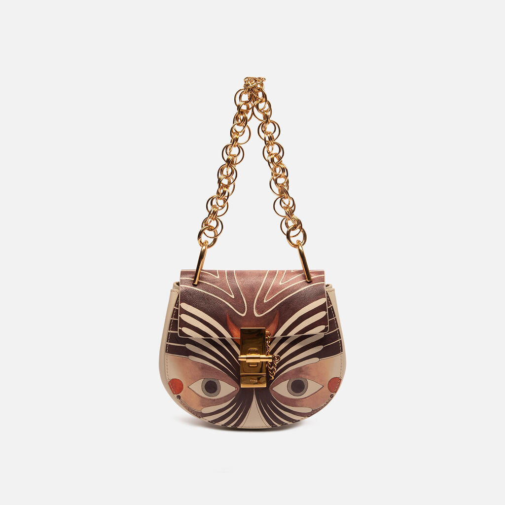 Chloe Multi Print Leather Mini Bijoue Eyes Crossbody
