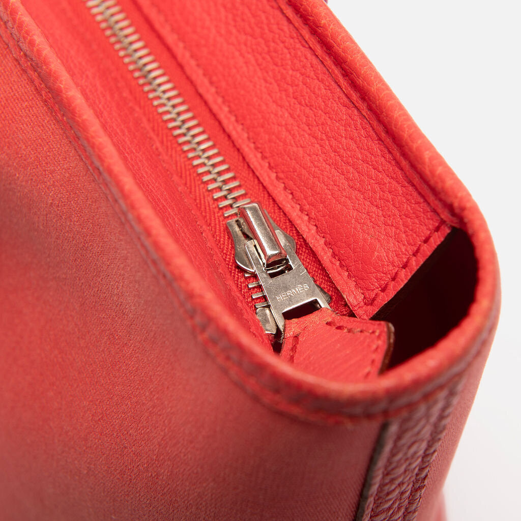 Hermes Pink Leather Garden Zip Tote PM