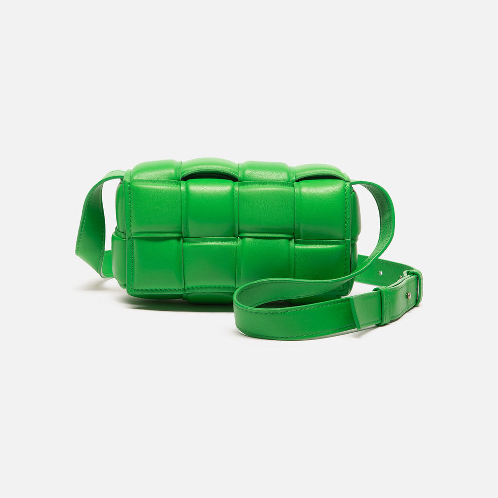 Bottega Green Intrecciato Cassette Bag
