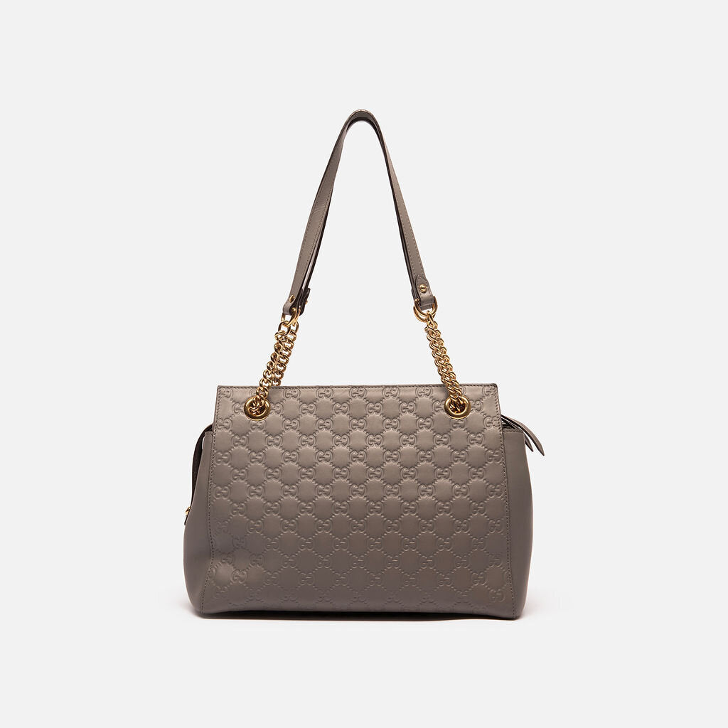 Gucci Grey Guccissima Medium Signature Tote