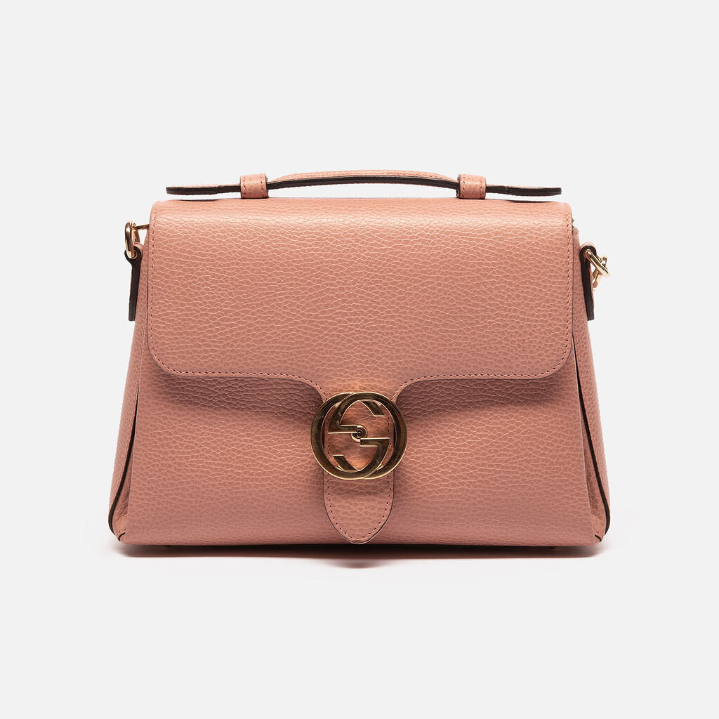Gucci Pink Interlocking G Top Handle Bag
