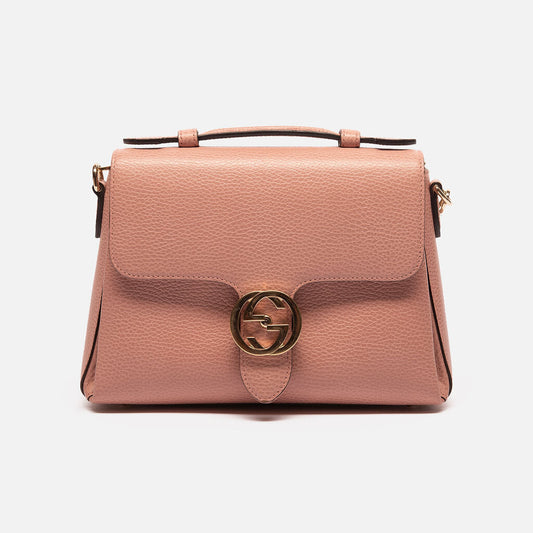 Gucci Pink Interlocking G Top Handle Bag