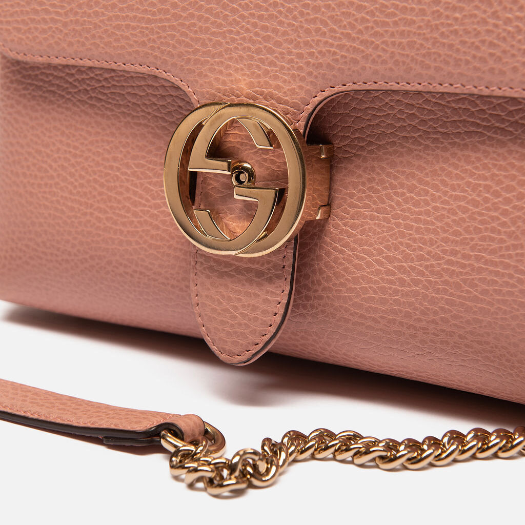 Gucci Pink Interlocking G Top Handle Bag