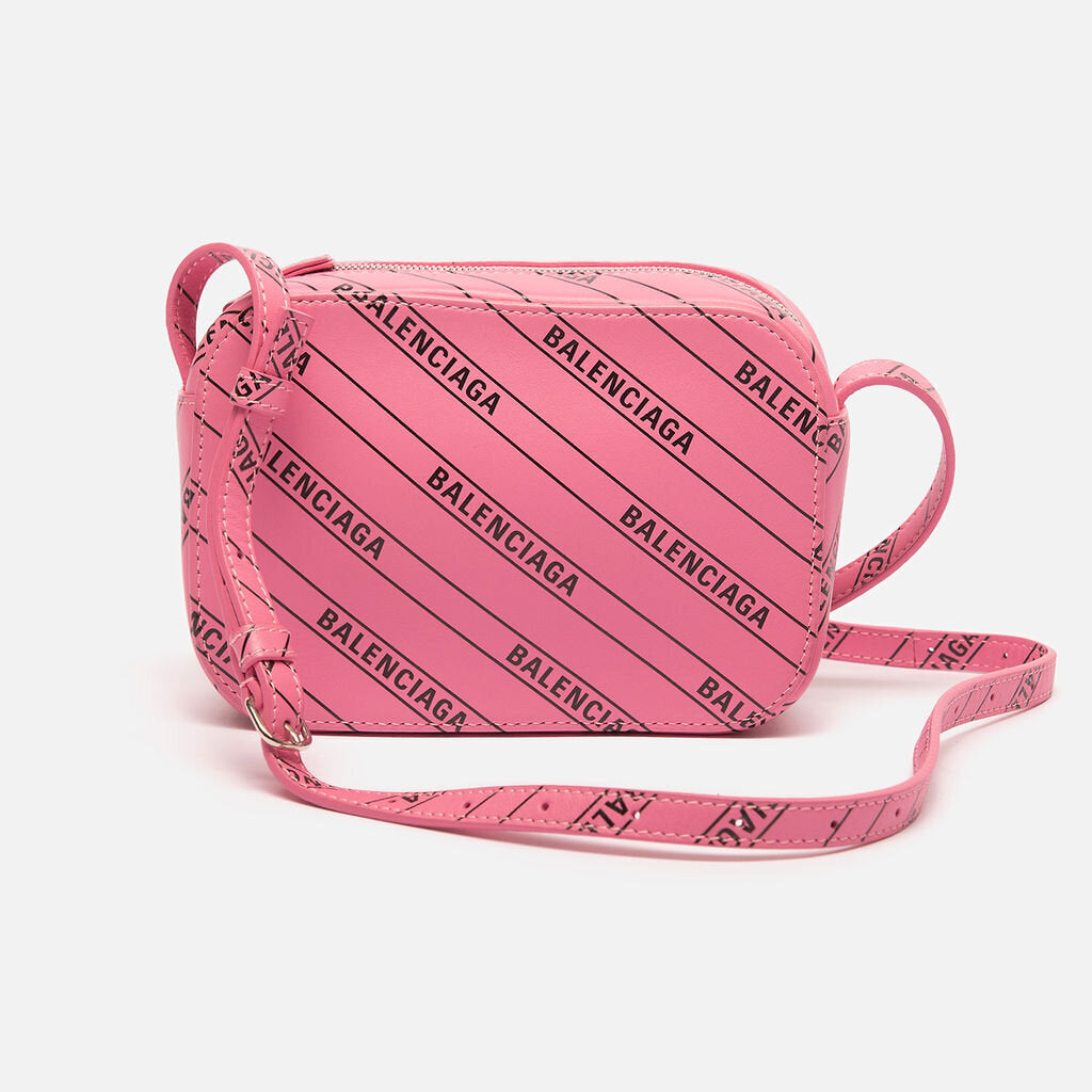 Balenciaga Pink Logo Camera Bag