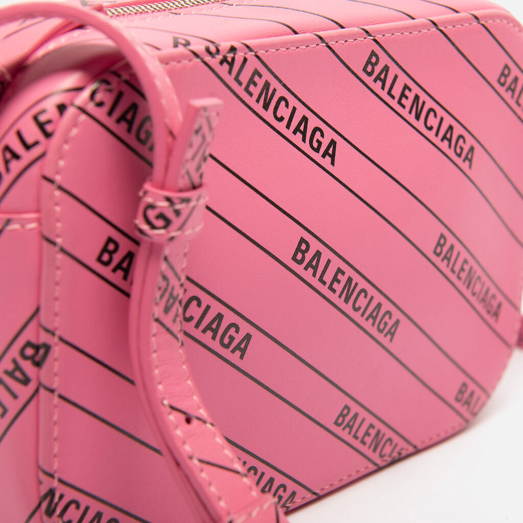 Balenciaga Pink Logo Camera Bag