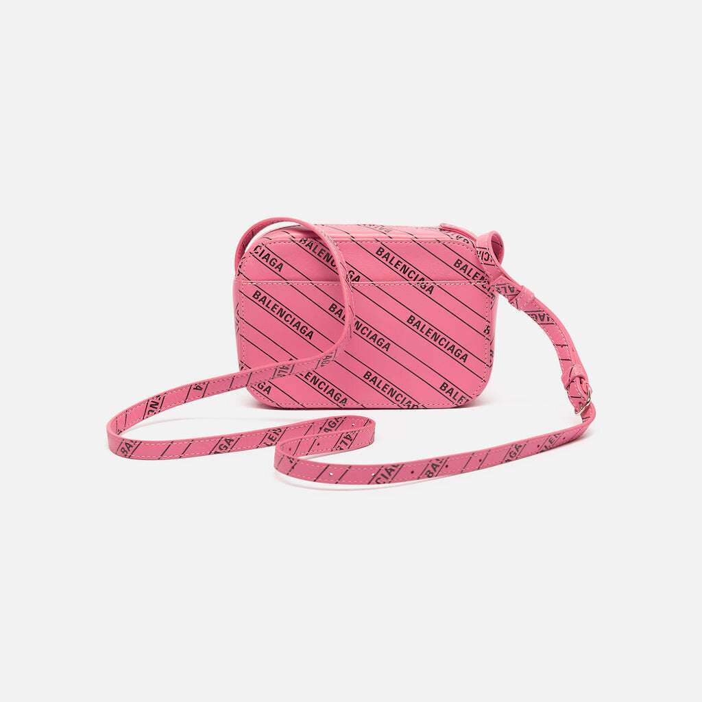 Balenciaga Pink Logo Camera Bag