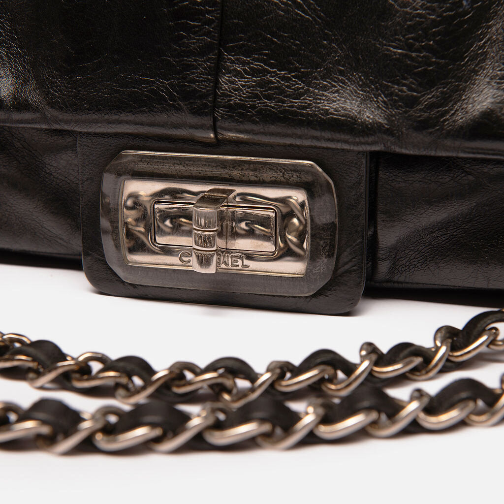 Chanel Black Leather Chain Reissue Bag