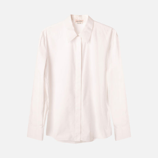 Alexander McQueen White Button Down Cotton Shirt
