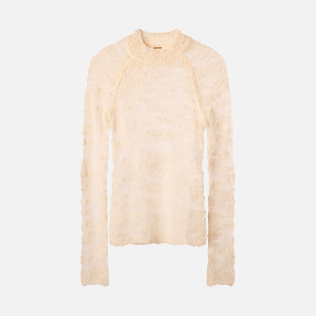 Cult Gaia Cream Mohair Blend Sweater