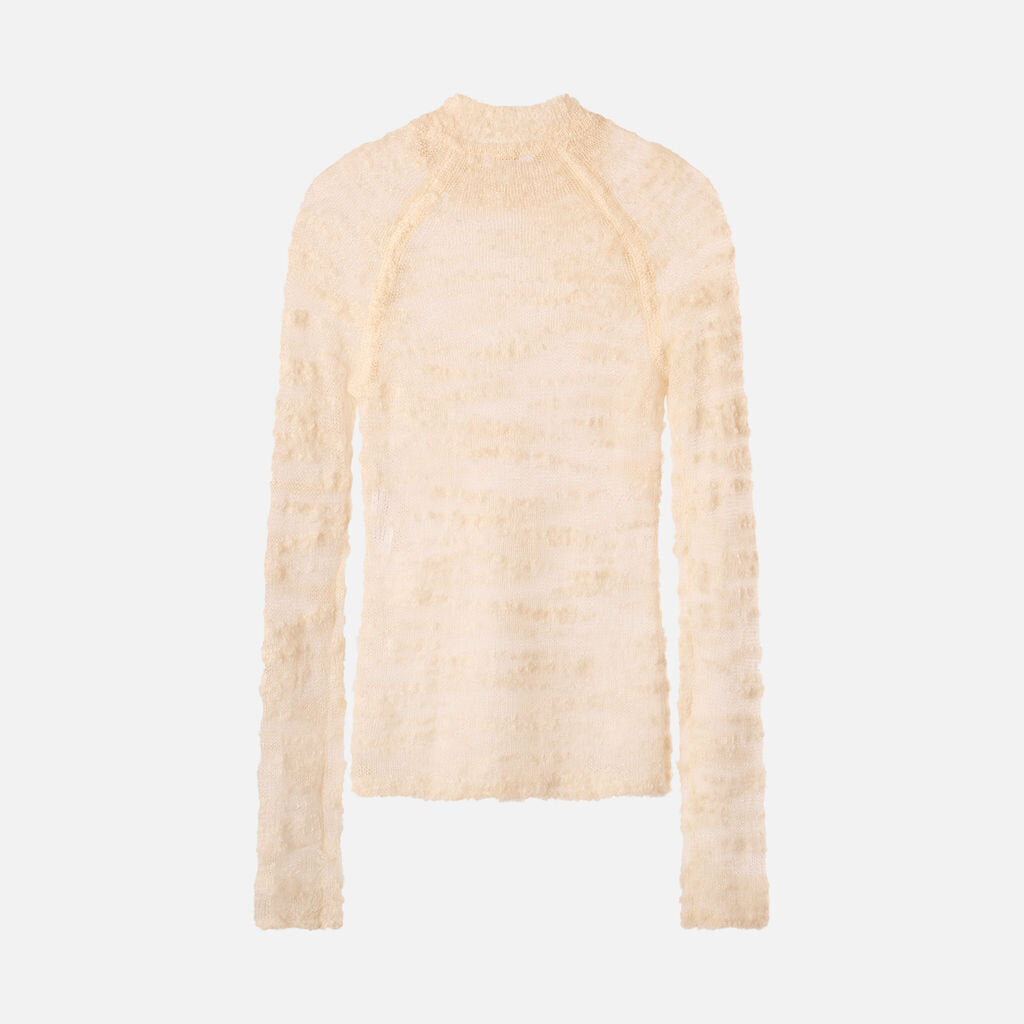 Cult Gaia Cream Mohair Blend Sweater