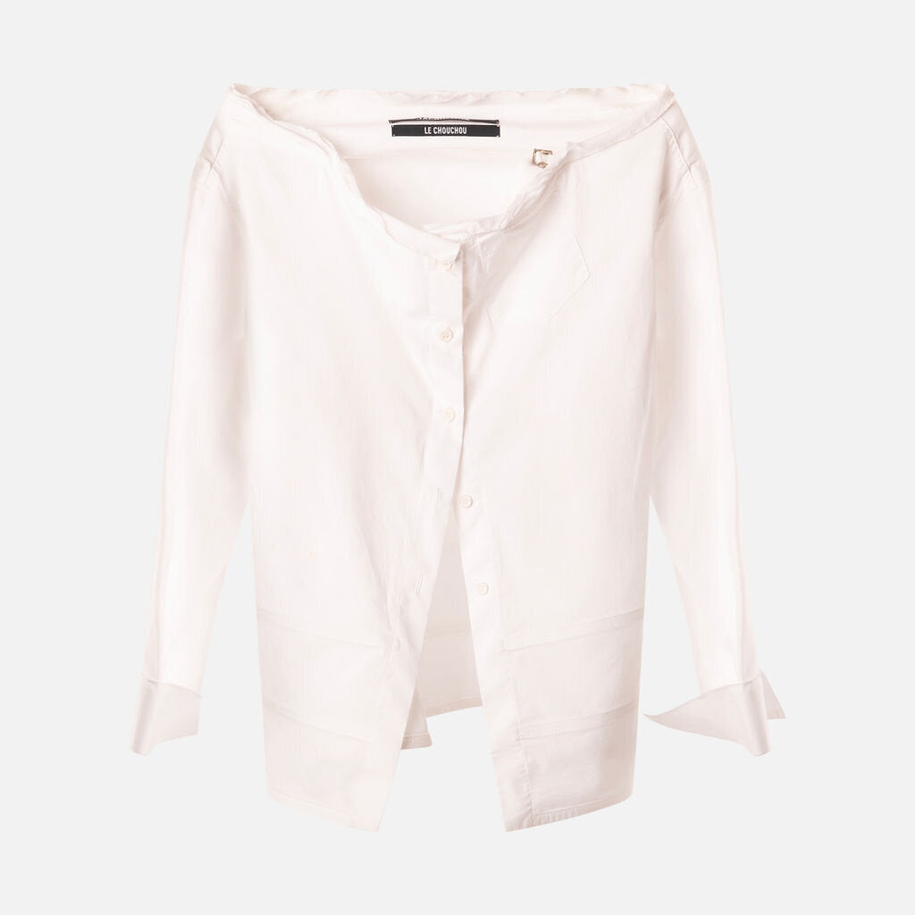 Jacquemus White Cotton Blouse Top