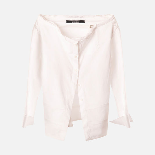 Jacquemus White Cotton Blouse Top