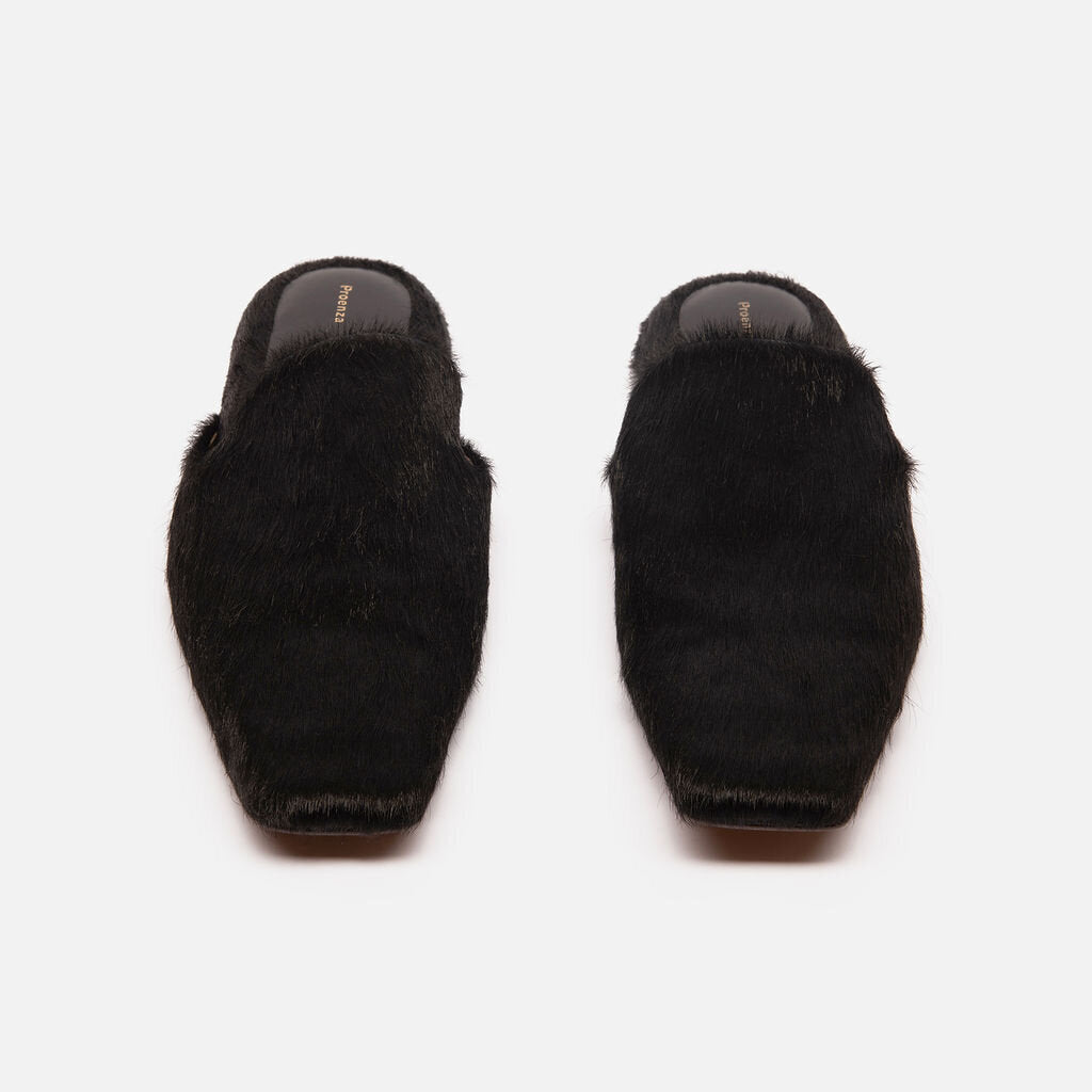 Proenza Schouler Black Calf Hair Mule