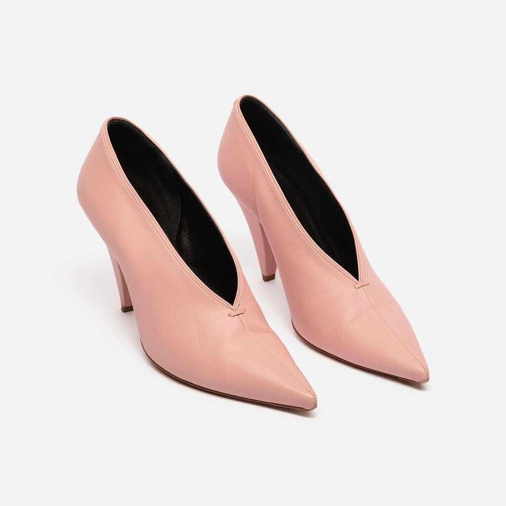 Celine Pink Leather Point Toe Pump