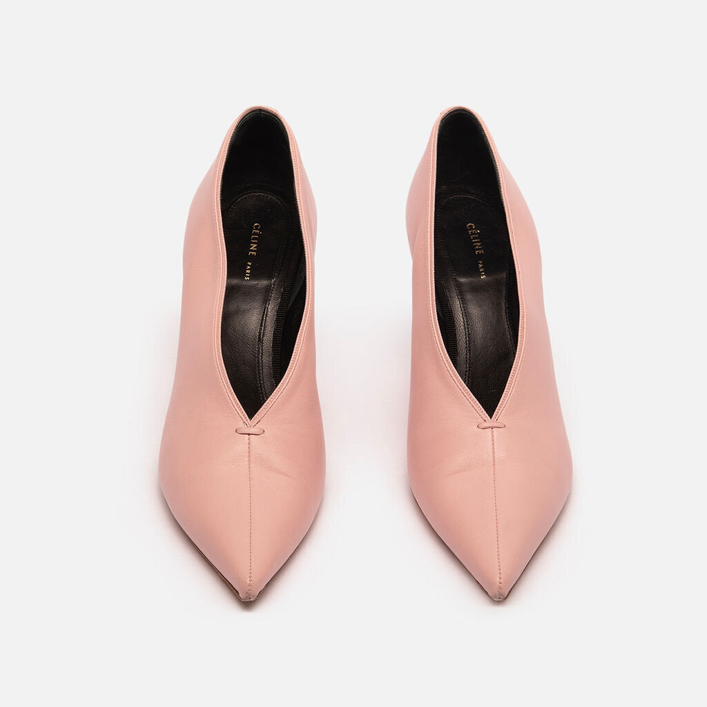 Celine Pink Leather Point Toe Pump
