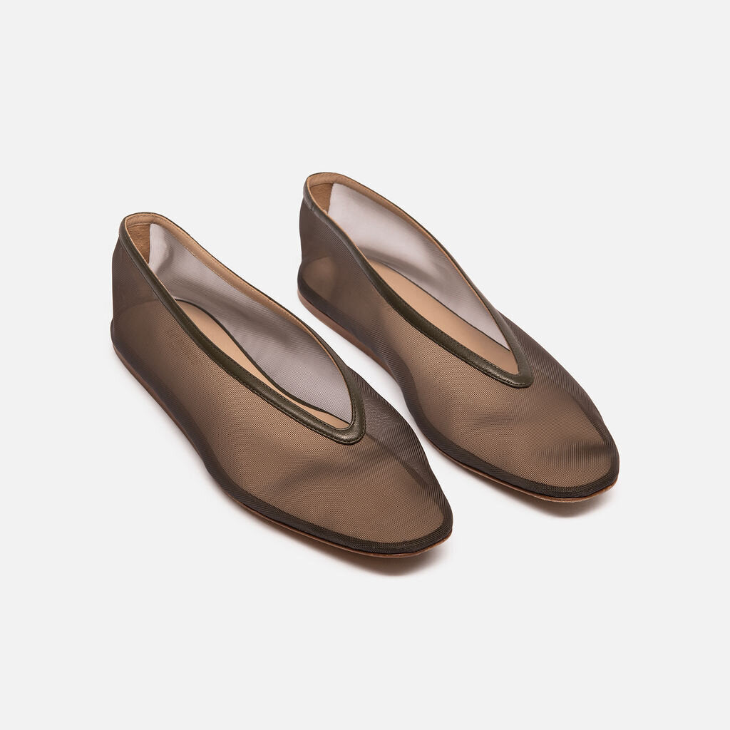 Le Monde Beryl Green Mesh Ballet Flats