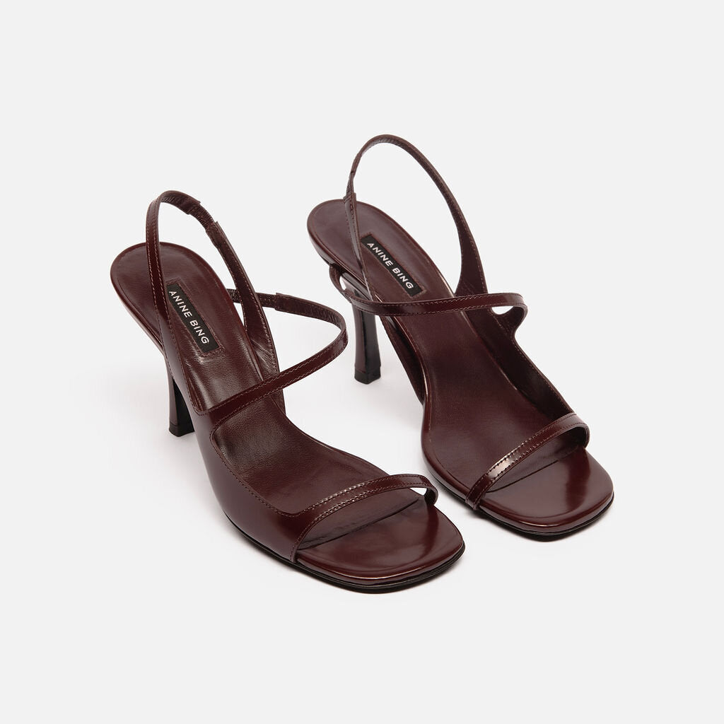 Anine Bing Burgundy Iva Sandal