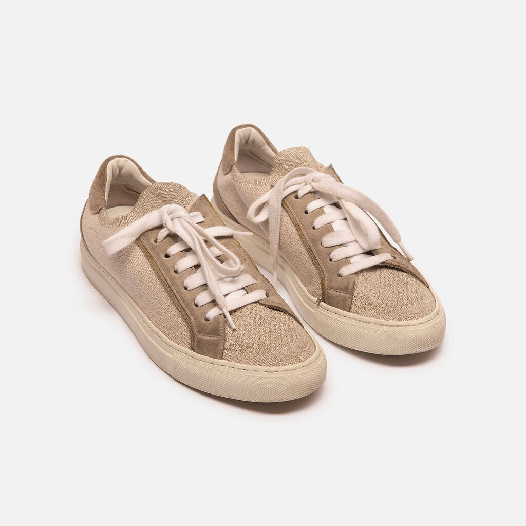 Brunello Metallic Gold Sneakers