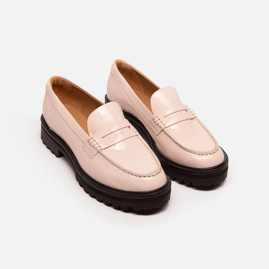 Reformation Pink Patent Leather Loafer