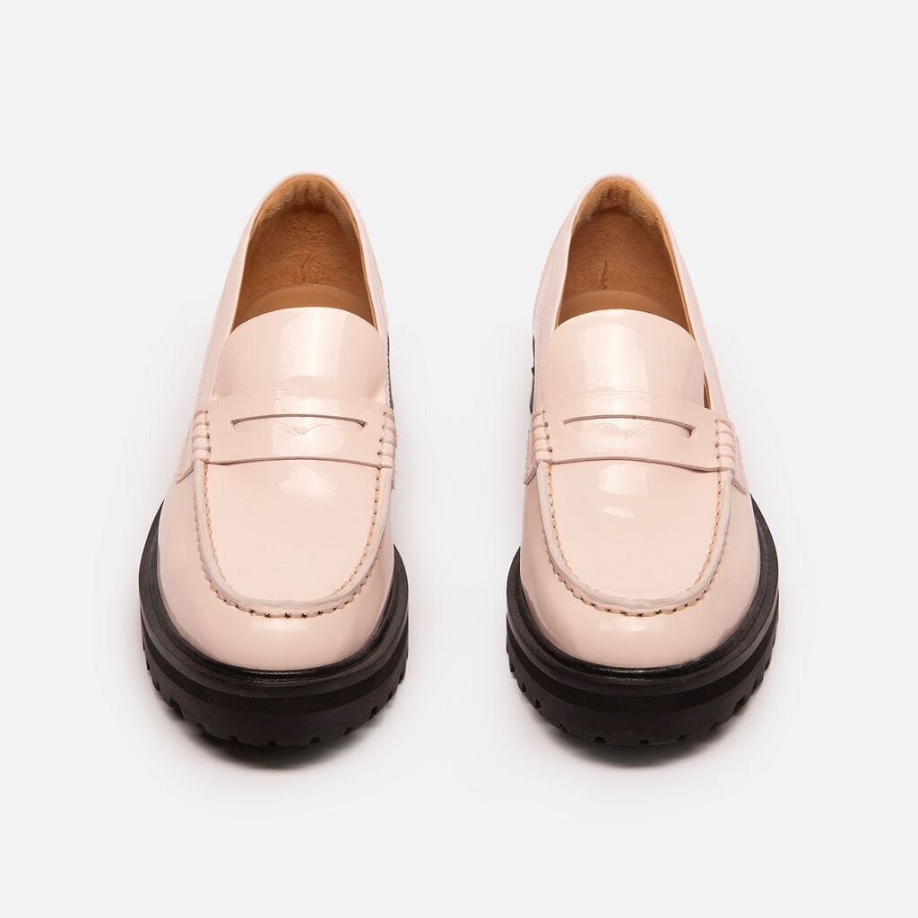 Reformation Pink Patent Leather Loafer