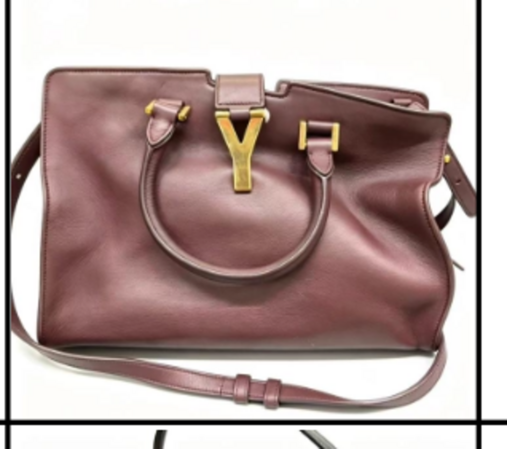 Burgundy Y Cabas Tote
