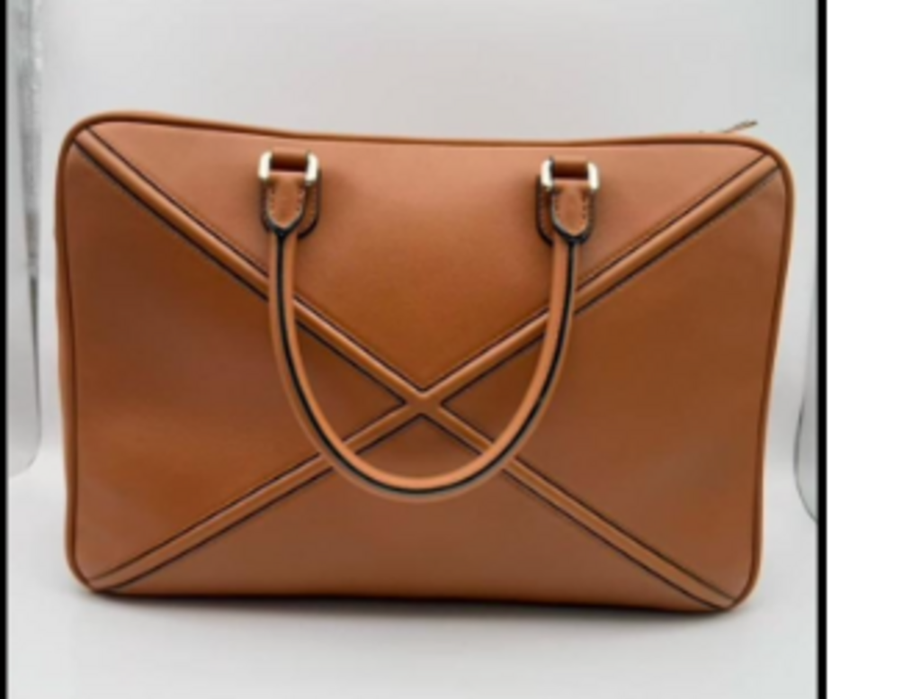 Tan Leather Boston Bag