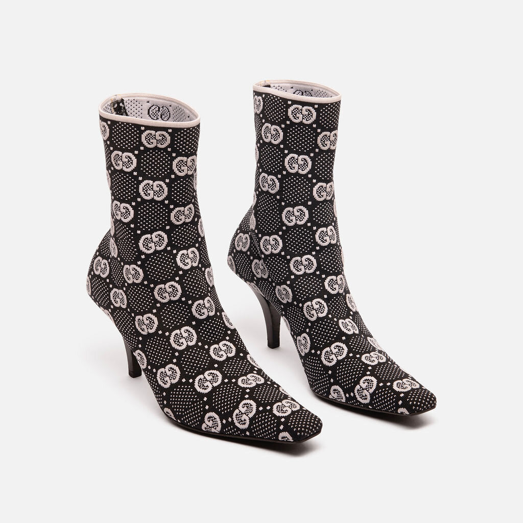 Gucci Black & White GG Boot