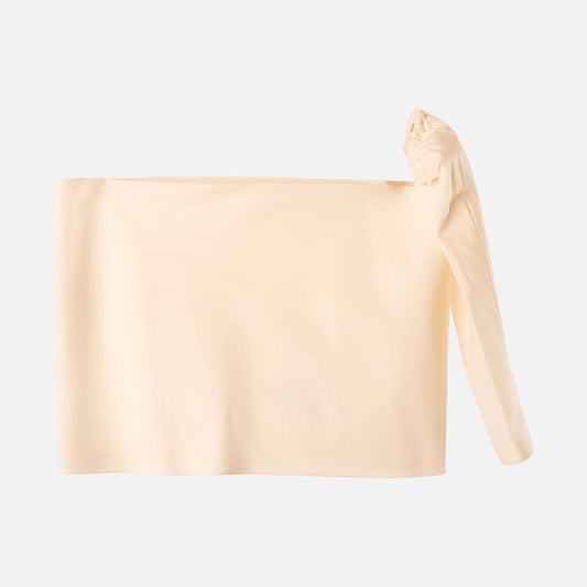 Jean Paul Gaultier Cream Wool Button Sleeveless