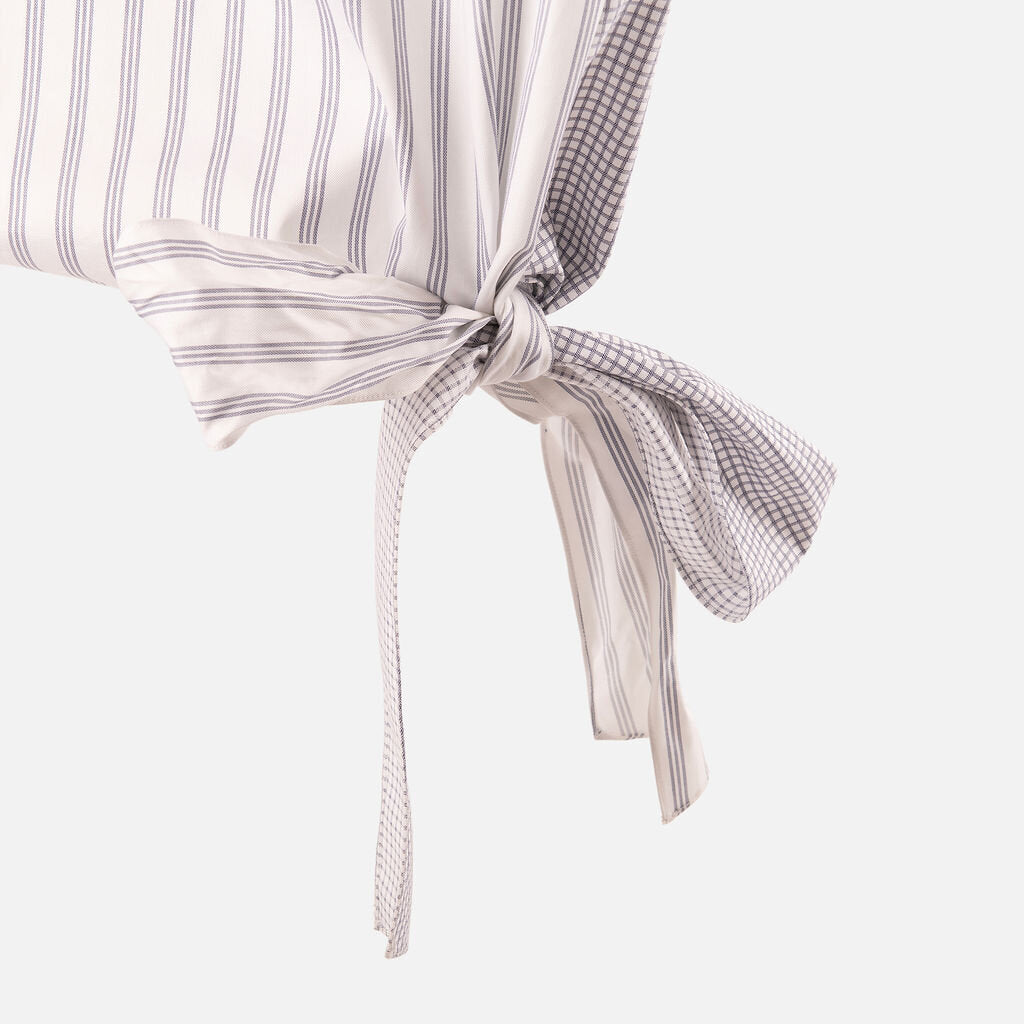 Partow Blue/White Plaid SS Top