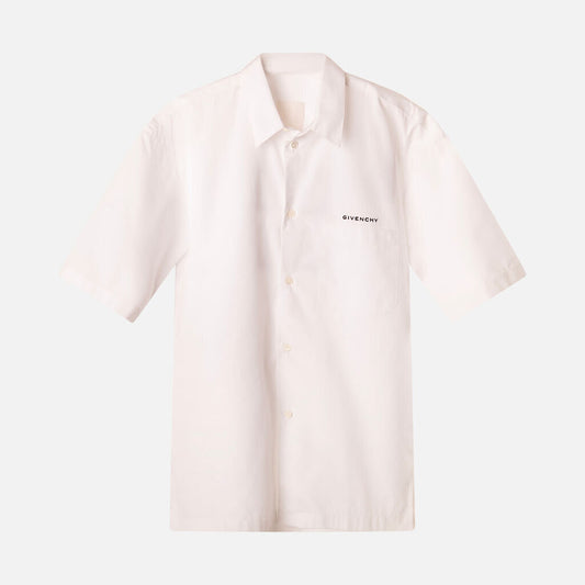 Givenchy White Cotton Logo SS Shirt