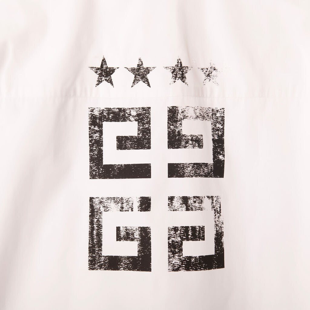 Givenchy White Cotton Logo SS Shirt