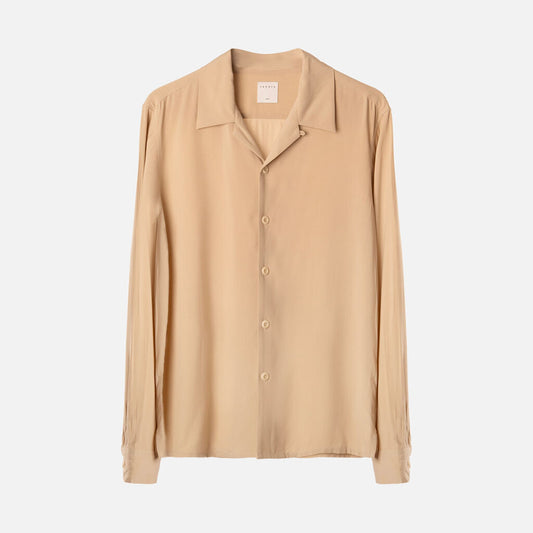 Sandro Beige Viscose Button Up Top