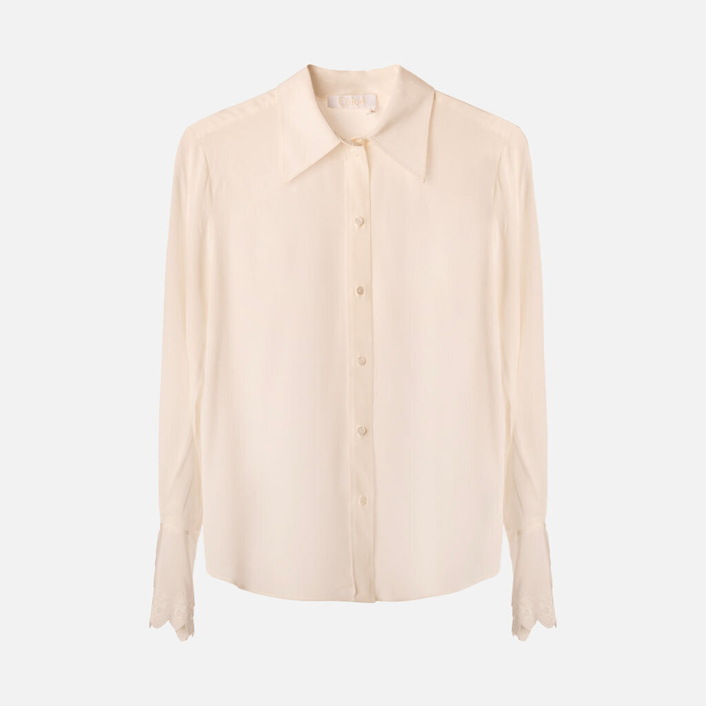 Chloe White Silk Shirt