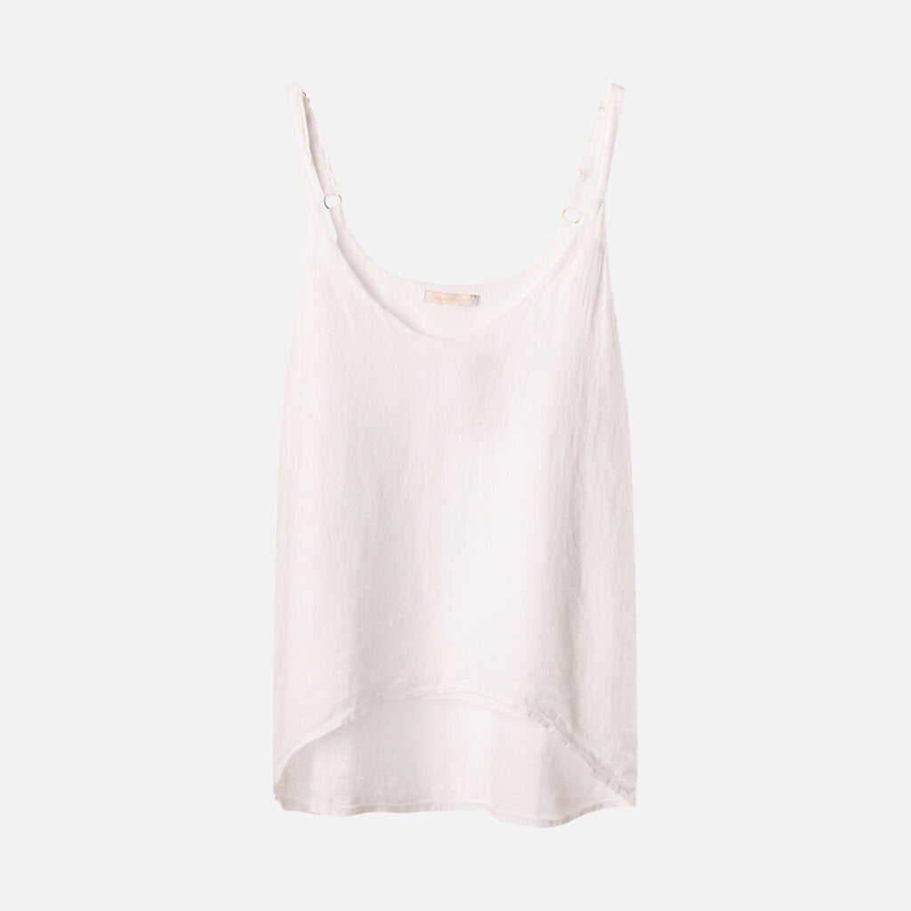 Milio Milano White Linen Tank