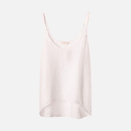 Milio Milano White Linen Tank