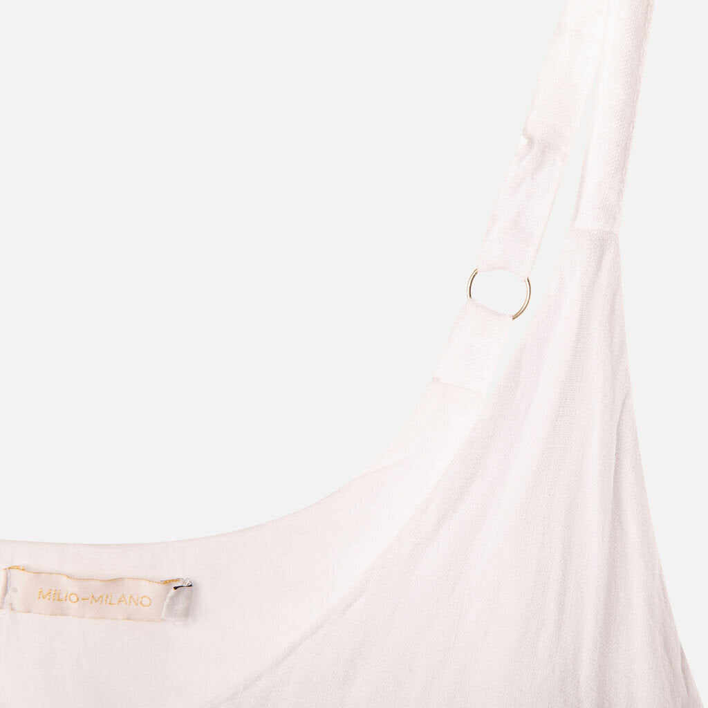 Milio Milano White Linen Tank