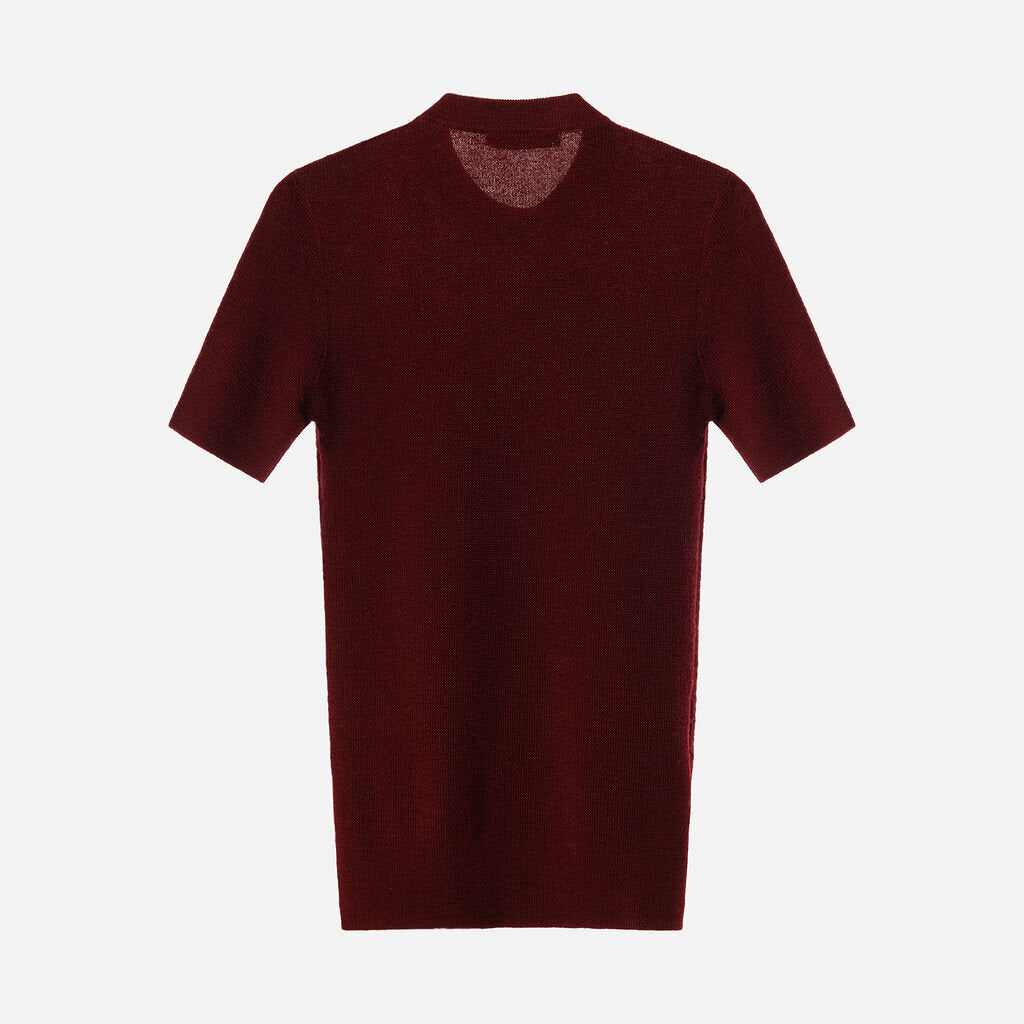 Prada Burgundy Wool Pendant-Accent Sweater