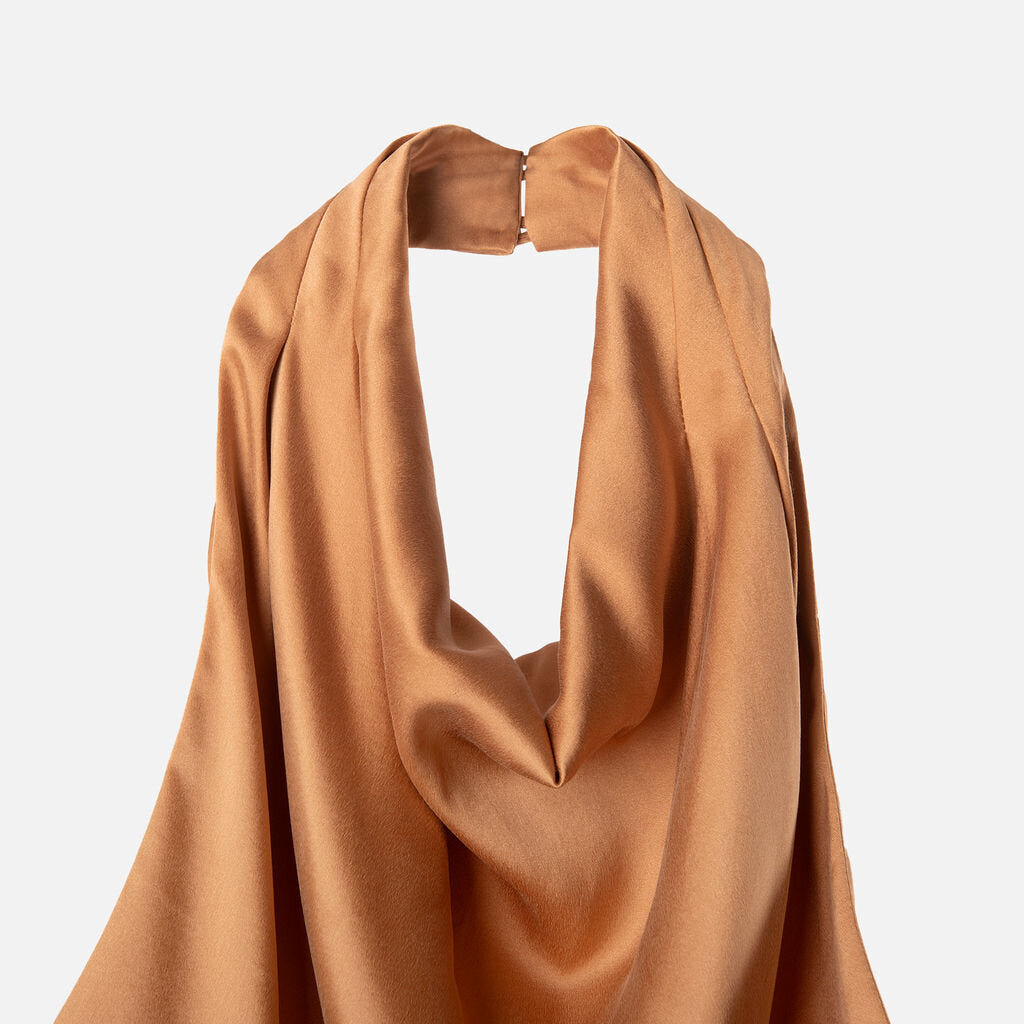 TWP Bronze Silk Halter Top